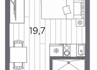 Квартира на продажу студия, 23.5 м2, Санкт-Петербург, проспект Стачек, 62Б, муниципальный округ Автово