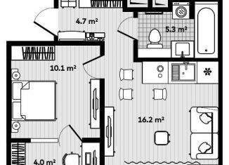 Продажа 1-комнатной квартиры, 39.2 м2, Приморский край