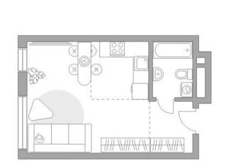 Продажа квартиры студии, 33 м2, Москва, метро Нагатинская