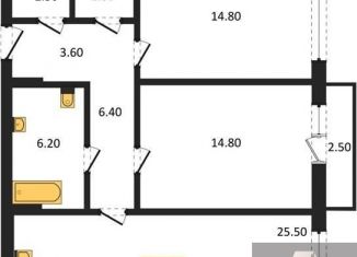 Продается двухкомнатная квартира, 78.9 м2, Новосибирск, улица Аэропорт, 88, метро Заельцовская