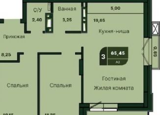 Продаю трехкомнатную квартиру, 65.5 м2, Красноярск, Октябрьский район