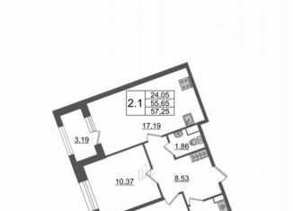 Продам 3-ком. квартиру, 54.8 м2, Санкт-Петербург, Уральская улица, 23, метро Василеостровская