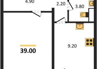 1-комнатная квартира на продажу, 39 м2, Воронеж, Левобережный район, Ростовская улица, 18А