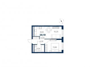 1-ком. квартира на продажу, 38.2 м2, Екатеринбург, метро Ботаническая