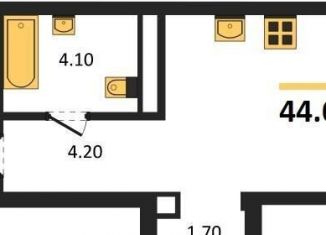 Продаю однокомнатную квартиру, 44 м2, Новосибирск, метро Заельцовская, улица Аэропорт, 88