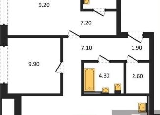 Продаю двухкомнатную квартиру, 72 м2, Новосибирск, метро Гагаринская, улица Аэропорт, 88