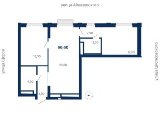 2-ком. квартира на продажу, 66.6 м2, Екатеринбург, Московская улица, 247А, Ленинский район