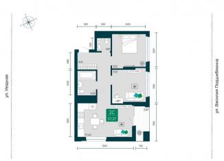 Продам 2-комнатную квартиру, 57.4 м2, Тюмень