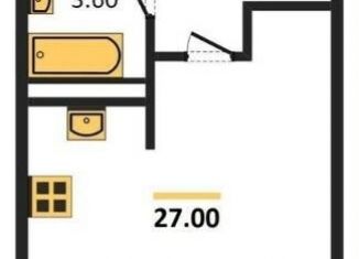 Продам квартиру студию, 28 м2, Екатеринбург, улица Учителей, 33, улица Учителей
