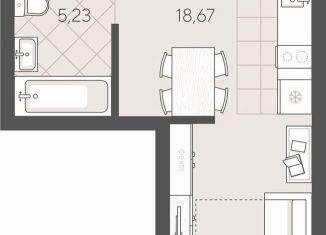Продаю квартиру студию, 25.1 м2, Тюмень, улица Геннадия Райкова, 19