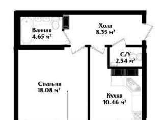 Продам однокомнатную квартиру, 44 м2, Санкт-Петербург, Московский проспект, 71, метро Фрунзенская