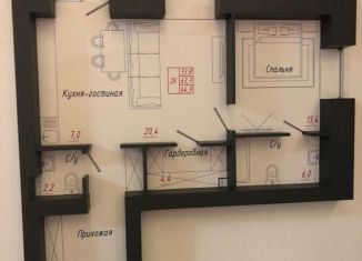 Продажа 2-комнатной квартиры, 64.9 м2, Красноярск, улица Партизана Железняка, 48И, ЖК Скандис