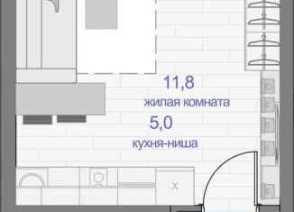 Однокомнатная квартира на продажу, 27.9 м2, Красноярск, Кировский район