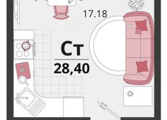 Продается 1-комнатная квартира, 28.4 м2, Краснодар, Главная городская площадь, микрорайон Центральный