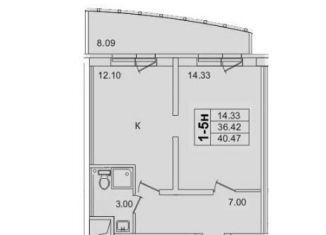 Продается 1-ком. квартира, 40.5 м2, Санкт-Петербург, проспект Просвещения, 43, ЖК Лондон Парк