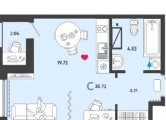 Продам квартиру студию, 31 м2, Санкт-Петербург, площадь Стачек, 2, муниципальный округ Нарвский