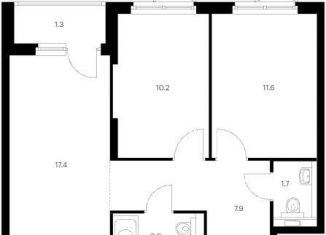 Продам 2-ком. квартиру, 54 м2, Ярославль, ЖК Волга Парк, улица Лескова, 38
