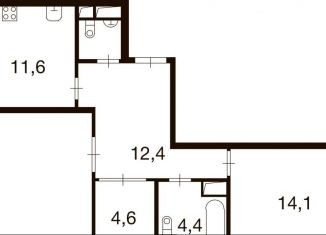 Продажа 2-комнатной квартиры, 71.6 м2, деревня Ивановское, улица Семёна Гордого, 5