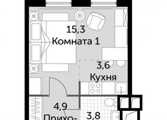 Продам 1-ком. квартиру, 27.4 м2, Москва, жилой комплекс Движение Тушино, к1-2, ЖК Движение Тушино