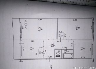 Продается трехкомнатная квартира, 62.7 м2, железнодорожная станция Качалино, Молодёжная улица, 10