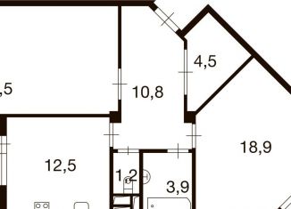 Продажа 2-ком. квартиры, 72.3 м2, деревня Ивановское, улица Семёна Гордого, 3