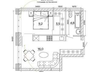 Продается 1-комнатная квартира, 28 м2, Кемерово, Рудничный район