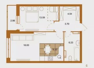 Продается двухкомнатная квартира, 51.3 м2, Казань, ЖК Легенда