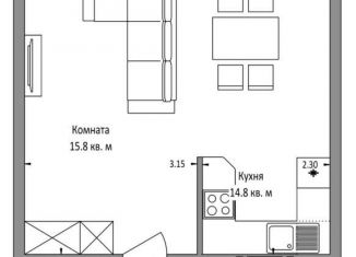 Продается 2-комнатная квартира, 52.4 м2, Петрозаводск, улица Чапаева, 50