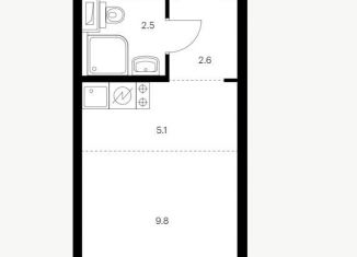 Продам квартиру студию, 20.1 м2, Мытищи, улица Мира, 35, ЖК Ярославский