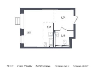 Продается квартира студия, 25.7 м2, посёлок Мирный, жилой комплекс Томилино Парк, к15