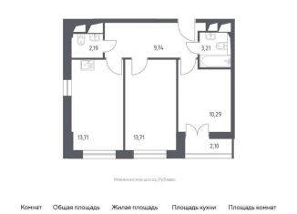 Продается 2-комнатная квартира, 55 м2, деревня Раздоры, ЖК Спутник, жилой комплекс Спутник, к16