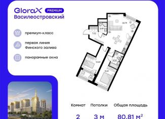 Продается 2-ком. квартира, 80.8 м2, Санкт-Петербург, Центральный район, Дворцовая площадь