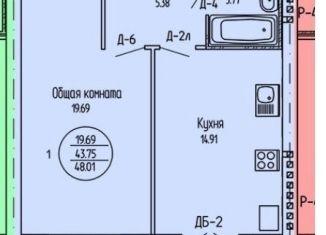 Продается однокомнатная квартира, 46 м2, Йошкар-Ола, улица 70-летия Вооружённых Сил СССР, с3, ЖК Первая Линия