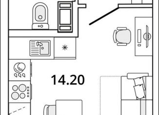 Продам квартиру студию, 22.1 м2, Санкт-Петербург, муниципальный округ Финляндский