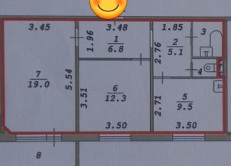 Продается 2-ком. квартира, 56 м2, Новосибирск, улица Петухова, 14/7, ЖК Матрешки