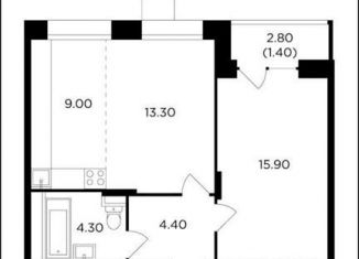 2-ком. квартира на продажу, 49 м2, Мытищи, ЖК Новое Медведково, проспект Астрахова, 1к1