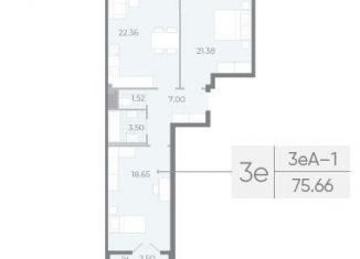 Продается 2-комнатная квартира, 75.7 м2, Санкт-Петербург, метро Спортивная