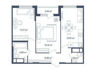 Продам трехкомнатную квартиру, 55.6 м2, поселок Мещерино