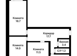Продается трехкомнатная квартира, 78.4 м2, Мытищи, улица Борисовка, 28А, ЖК Ярославский