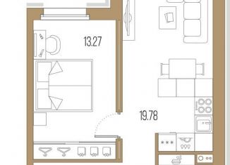 Продается однокомнатная квартира, 45.5 м2, Санкт-Петербург, муниципальный округ Сампсониевское