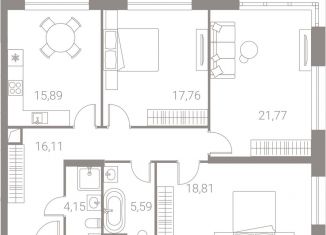 Продается 3-комнатная квартира, 100.1 м2, Москва, ЖК Лайф Варшавская