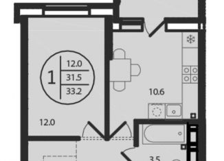 Продам 1-комнатную квартиру, 33.2 м2, Ростов-на-Дону, ЖК Западная Резиденция, жилой комплекс Западная Резиденция, лит9