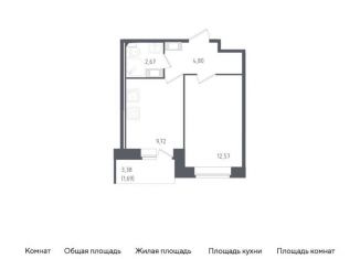 Продажа 1-комнатной квартиры, 31.5 м2, Санкт-Петербург, жилой комплекс Живи в Рыбацком, к42, метро Рыбацкое