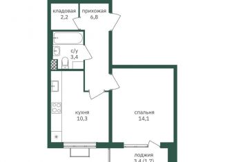 Продажа 1-комнатной квартиры, 39 м2, Москва, район Чертаново Южное, жилой комплекс Зелёная Вертикаль, 4