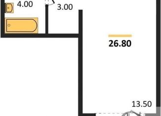 Продажа однокомнатной квартиры, 26.8 м2, Новосибирск, улица Николая Островского, 195/1, ЖК Галактика