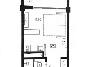 Продается 1-комнатная квартира, 29.4 м2, Сочи, ЖК Фазотрон