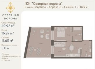 Продаю однокомнатную квартиру, 49.9 м2, Санкт-Петербург, метро Петроградская