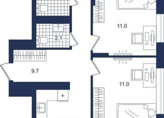 Продажа 3-ком. квартиры, 77 м2, деревня Дударева, ЖК Андерсен Парк, Тюменская улица, 1