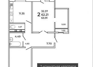 Продажа 2-ком. квартиры, 70 м2, Краснодар, Севастопольская улица, 6/1, Севастопольская улица