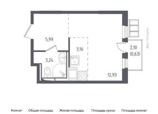 Продается квартира студия, 26 м2, Ленинский городской округ, ЖК Горки Парк, жилой комплекс Горки Парк, к5.1